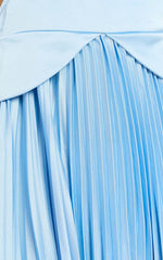 Shay Maxi Dress Sweetheart Cut Out Pleated Dress in Blue