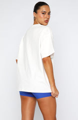 Winning Team Oversized Tee White/Electric Blue